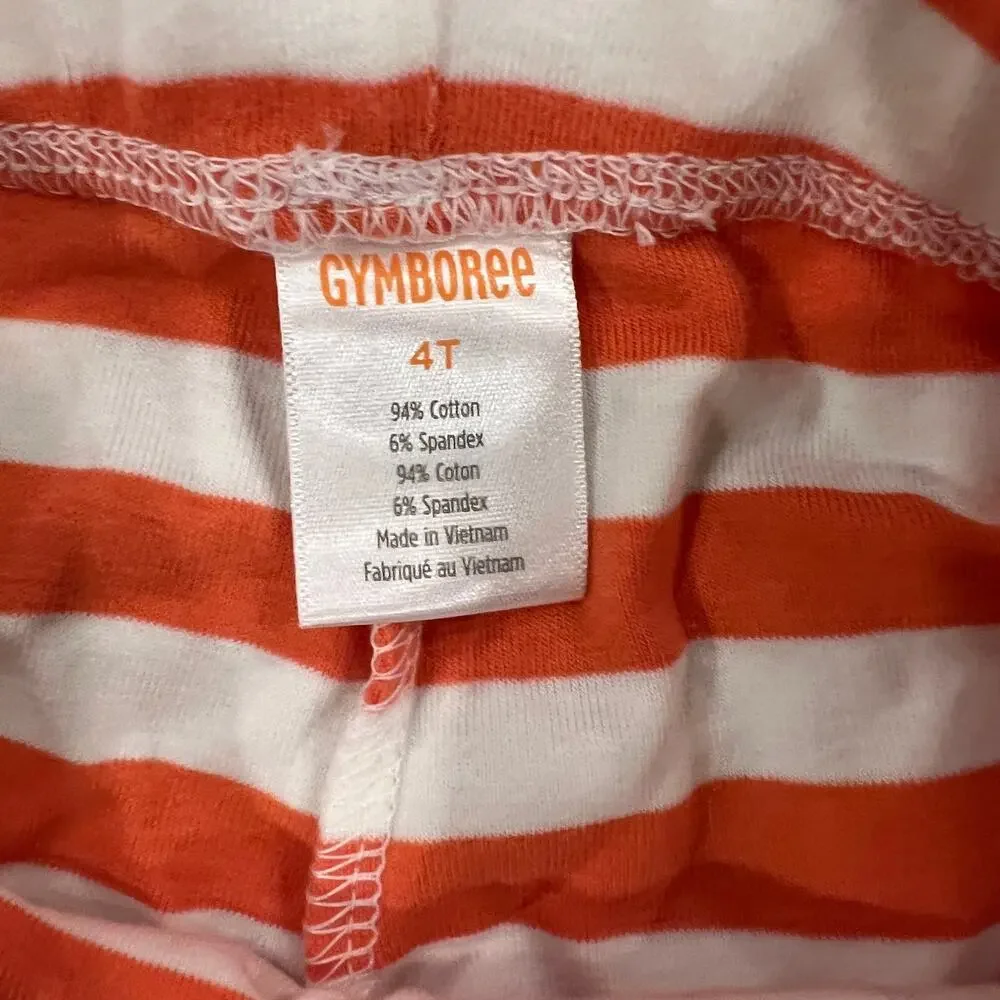NWT Gymboree Ivory & Orange Striped Leggings & Halloween Cat/Pumpkin Top